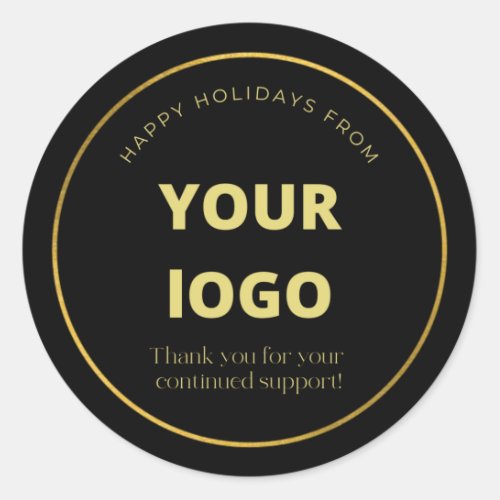 Professional Gold Logo Promotional Thank You Classic Round Sticker