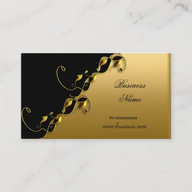 Professional Gold Look Elegant Classy Business Business Card (Front)