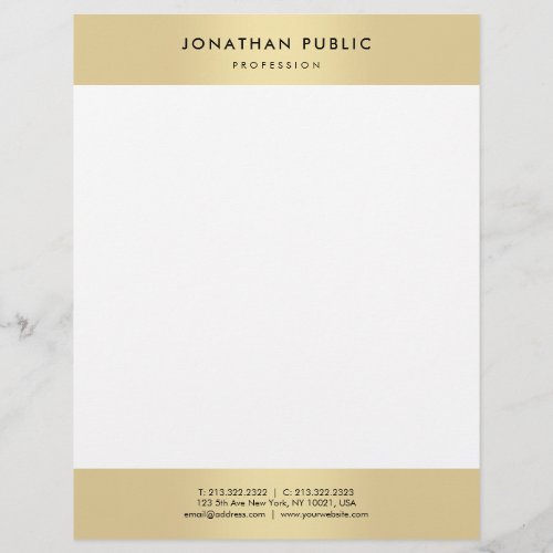 Professional Gold Look Elegant Modern Template Letterhead