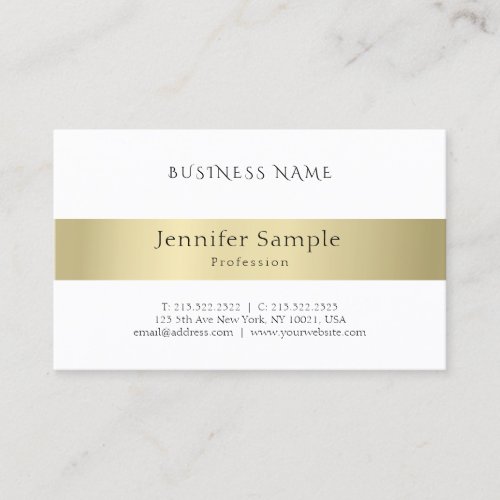 Professional Gold Look Minimalist Elegant Modern Business Card