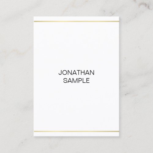 Professional Gold Look Simple Elegant Plain Modern Business Card