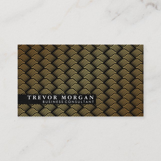 Professional Gold Lux Weave Business Card (Front)