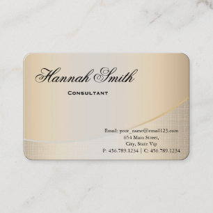 Professional Gold Metal Elegant Modern Black Business Card