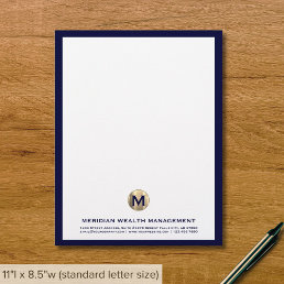 Professional Gold Monogram Letterhead