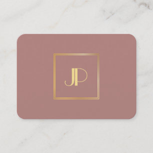 Professional Gold Monogram Modern Elegant Template Business Card