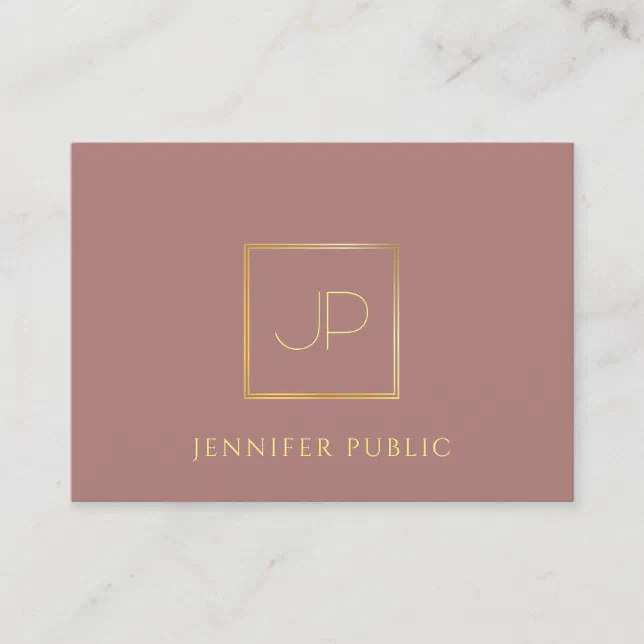 Professional Gold Monogram Modern Template Luxury Business Card | Zazzle