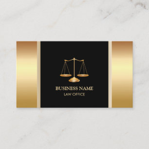 Professional Gold Scale Attorney & Lawyer Business Card