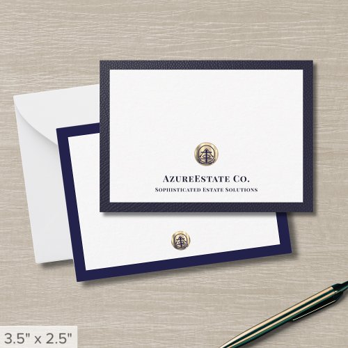 Professional Gold Seal Logo Note Card