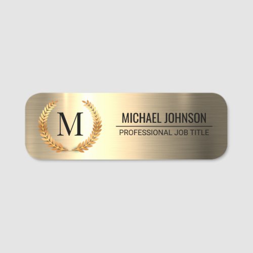 Professional Gold Stainless Steel Metal Name Tag