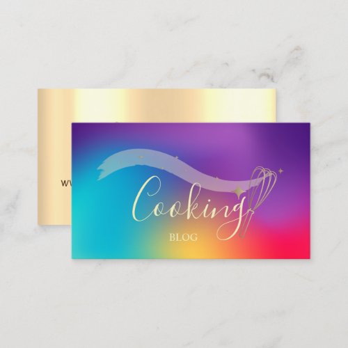 ProfessionalGold StarsWhiskCooking Holographic Business Card