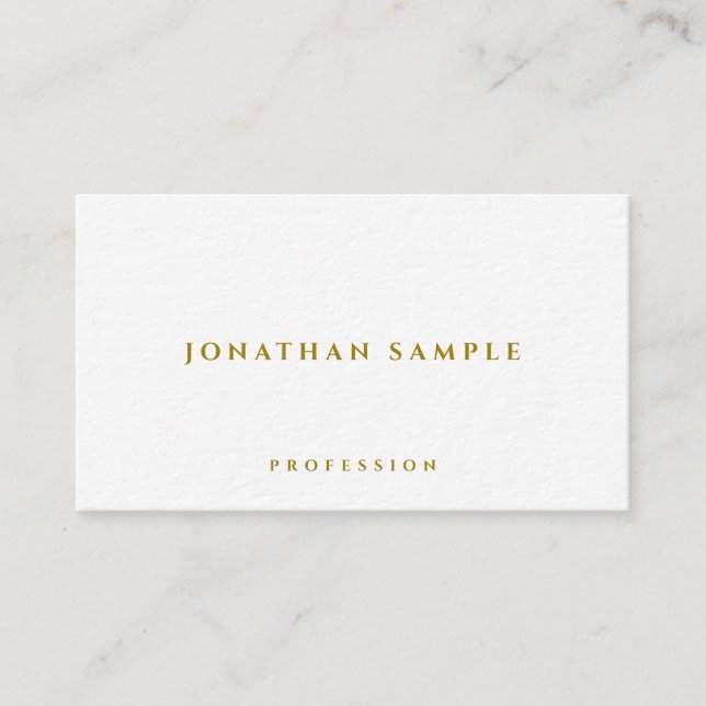 Professional Gold Text Premium Ultra Thick Luxe Business Card (Front)