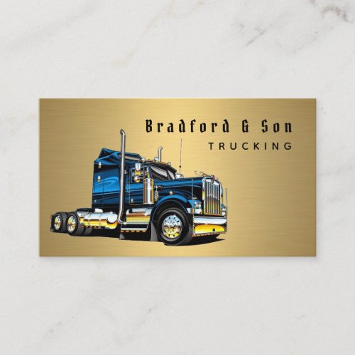 Professional Gold Transport Trucking Haul Company Business Card