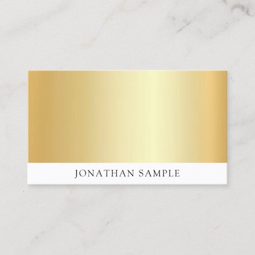 Professional Gold White Modern Elegant Template Business Card