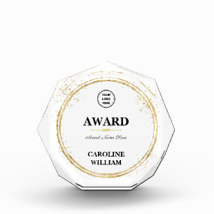 Professional Gold Wreath Business Custom Details Acrylic Award