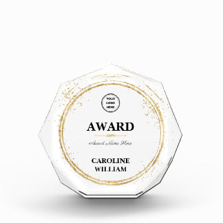 Professional Gold Wreath Business Custom Details Acrylic Award