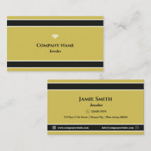 Professional Golden Yellow Jeweler Business Card