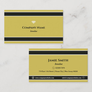 Professional Golden Yellow Jeweler Business Card