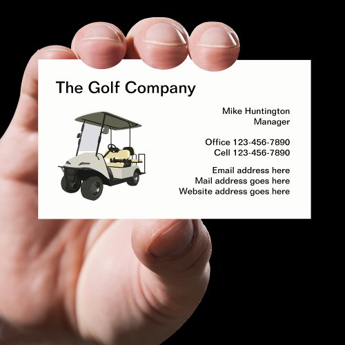 Professional Golf Cart Theme Business Cards