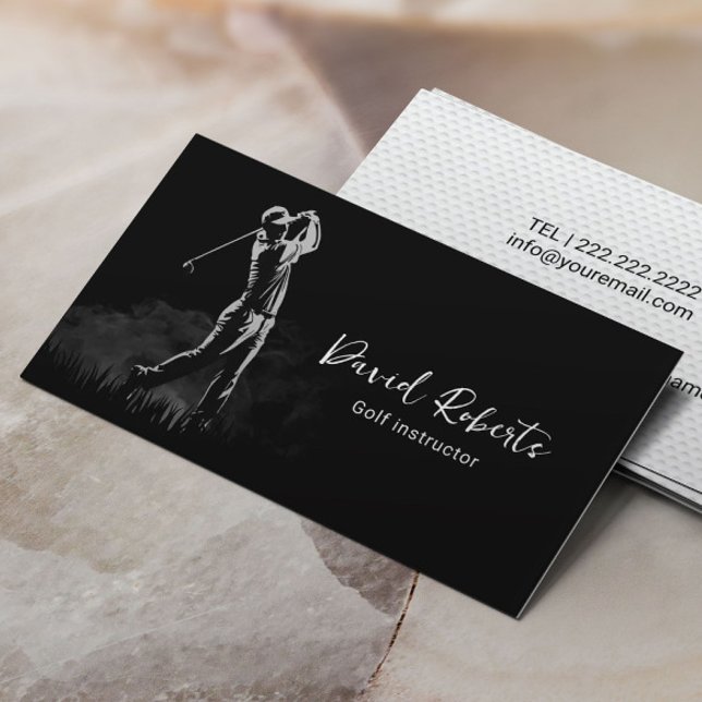 Professional Golf Instructor Golf Swing Coach Business Card (Creator Uploaded)