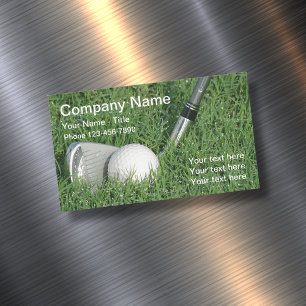 Professional Golf Lessons Business Card Magnet