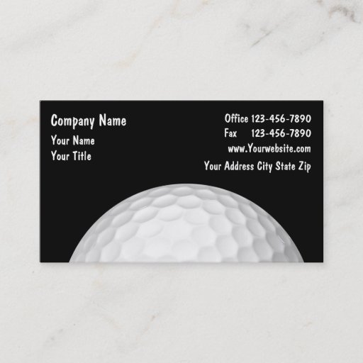 Customizable Golf Business Cards