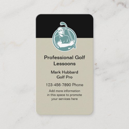 Professional Golf Theme Business Card