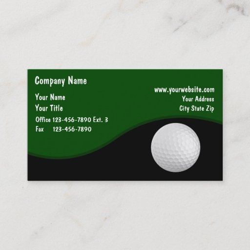 Customizable Golf Business Cards