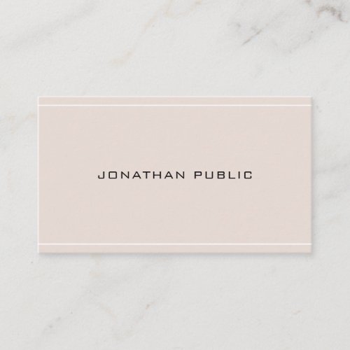 Professional Gothic Font Fashionable Sleek Plain Business Card