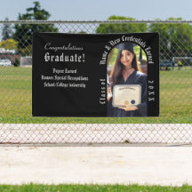Professional Graduation Photo in Silver and Black
