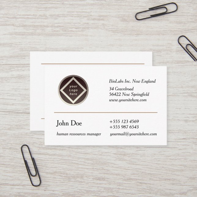 Professional graphic business card (Front/Back In Situ)