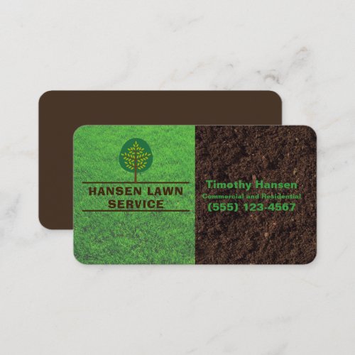 Professional Grass Soil Landscaping Yard Service  Business Card