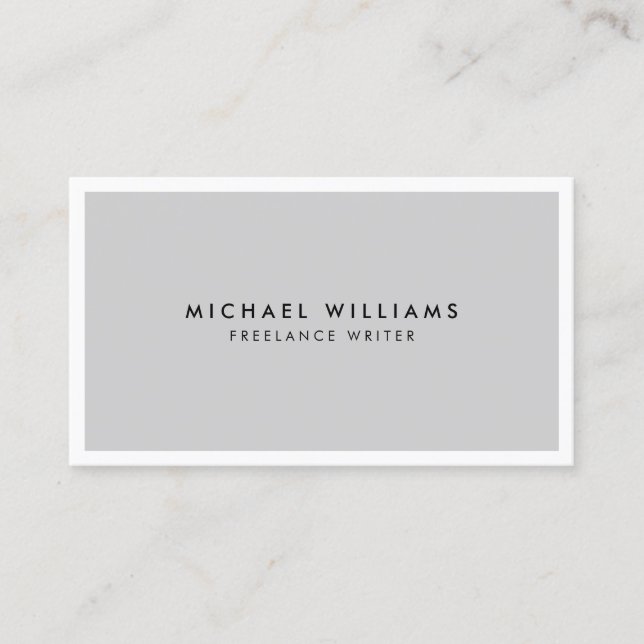 Professional Gray and White Business Card (Front)