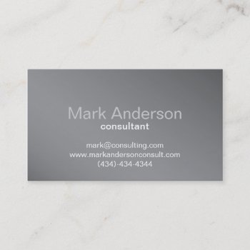 Professional Gray Background Business Card by RossiCards at Zazzle