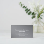 Professional Gray Background Business Card (Standing Front)