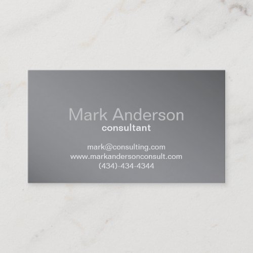 Professional Gray Background Business Card