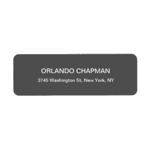 Professional Gray Background Modern Plain Elegant Label