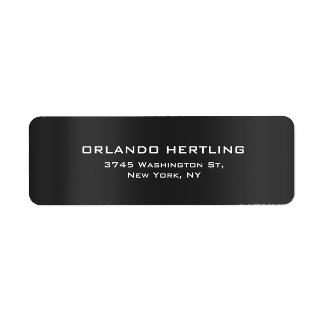 Professional Gray Background Simple Plain Elegant Label (Front)