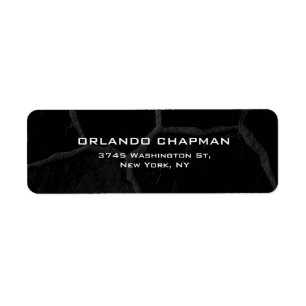 Professional Gray Black Stone Simple Plain Elegant Label