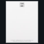 Professional Gray Border Business Logo Letterhead<br><div class="desc">A classy business logo design with your business details and a classy gray border. Perfect for small and large corporate businesses. Professional and clean design.</div>