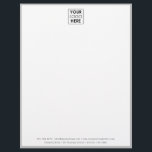 Professional Gray Border Business Logo Letterhead<br><div class="desc">A classy business logo design with your business details and a classy gray border. Perfect for small and large corporate businesses. Professional and clean design.</div>