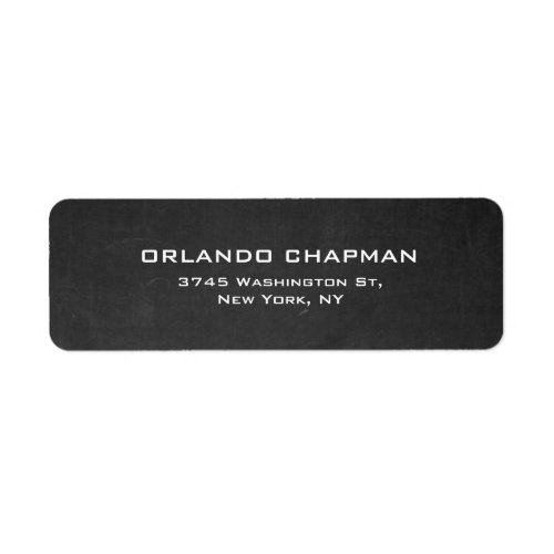 Professional Gray Chalkboard Simple Plain Elegant Label