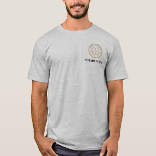 Professional Gray Company QR Code Notary Business T-Shirt