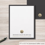 Professional Gray Gold Letterhead<br><div class="desc">Elevate your professional correspondence with this customizable letterhead,  featuring a charcoal gray and gold seal design. Suitable for all professions,  it adds a touch of elegance to communications.</div>