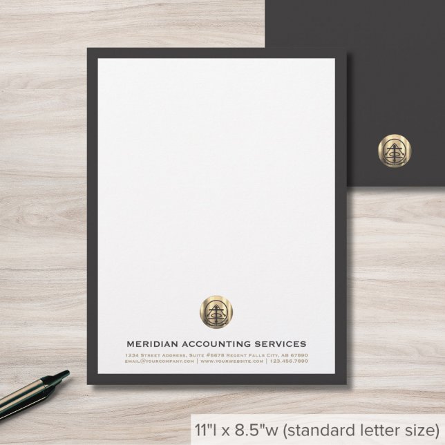Professional Gray Gold Letterhead (Creator Uploaded)