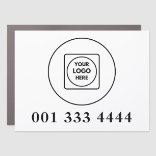 Professional Gray Logo Vehicle Advertising Design Car Magnet