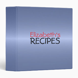Professional Gray Recipes 3 Ring Binder
