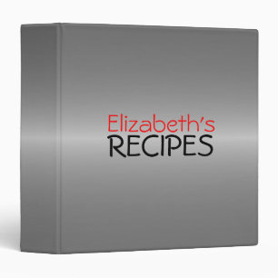 Professional Gray Recipes Binder