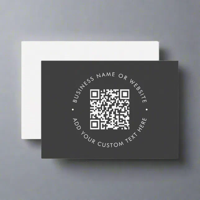 Professional Gray Scannable QR Code Website Business Card | Zazzle