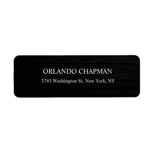 Professional Gray Wood Design Modern Elegant Chic Label (Front)