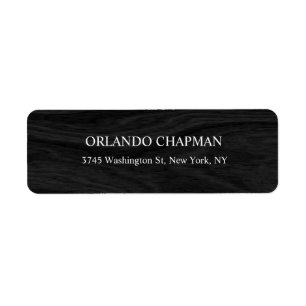 Professional Gray Wood Design Modern Plain Elegant Label